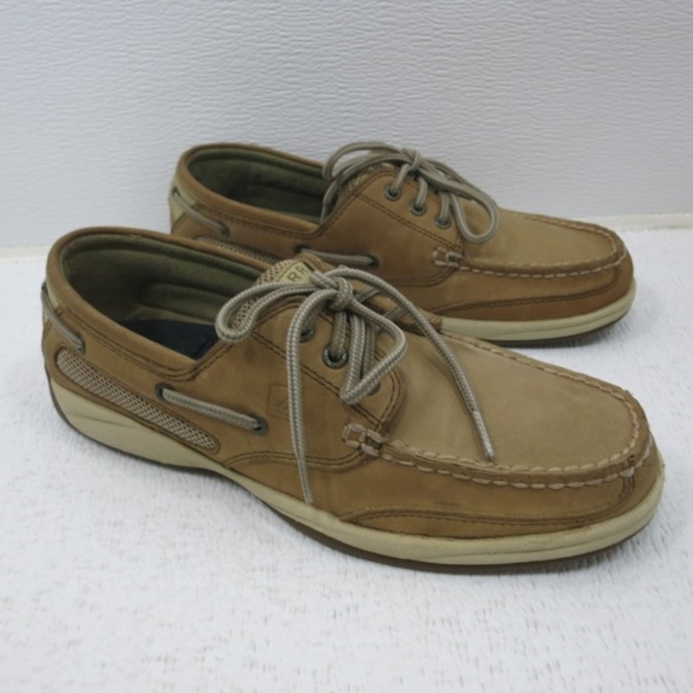 Sperry Top-Sider Nubuck Leather Fabric Deck Boat Shoes Women's Footwear Sz 8 M - Picture 5 of 6